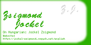 zsigmond jockel business card